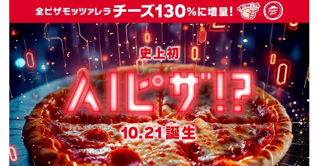 “AIピザ”爆誕　ピザハット、AI活用で全ピザのチーズ量を130％に増量へ　生成AIでWebCMも作成