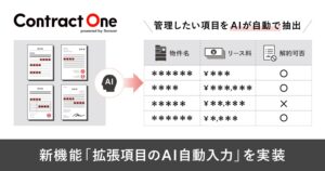 契約データベース「Contract One」が新機能「拡張項目のAI自動入力」を実装