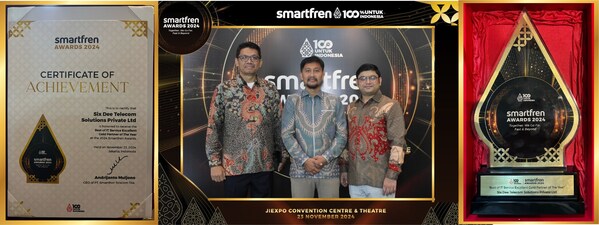 6D Technologies Recognized as 'Best of IT Service Excellent Gold Partner of the Year' at Smartfren Awards 2024