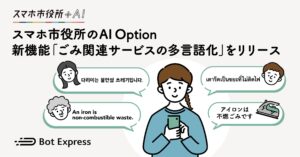 Bot Express、スマホ市役所のAI Optionに新機能「ごみ関連サービスの多言語化」をリリース