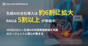 生成AIの全社導入は約6割に拡大、RAGは5割以上が取組中