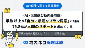 〈AI×保険選び動向最前線〉半数以上が「自分に最適なプラン提案」に期待も、75.8%が人間のサポートを求めている