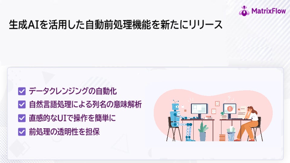 生成AIを活用した自動前処理機能を新たにリリース