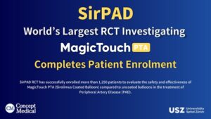 SIRPAD - MAGICTOUCH PTA シロリムスコーティングバルーンを調査する世界最大のRCTが患者登録を完了