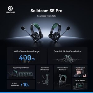 ホーリーランド、Solidcom SE Proを発表：プロフェッショナルの多様な用途のために機能を強化したワイヤレス・インカム