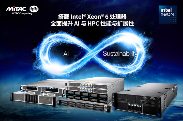 MiTAC 神雲科技在COMPUTEX 2025展会上推出支持英特尔至强6处理器、面向数据中心和企业的全系列服务器阵容