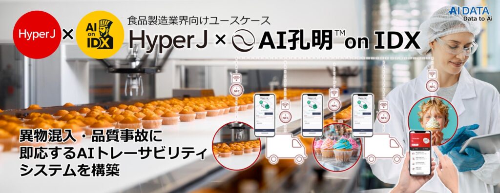 AIデータ社、異物混入・品質事故に即応するAIトレーサビリティシステムを構築「HyperJ × AI孔明™ on IDX」、食品製造業界向けに提供開始 〜食品製造業界向けに提供開始〜