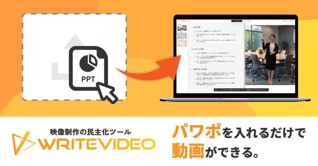 【行政の効率化AIツール】行政窓口の業務負担を削減。WriteVideoで手続き案内を動画化し、住民の自己解決を促進