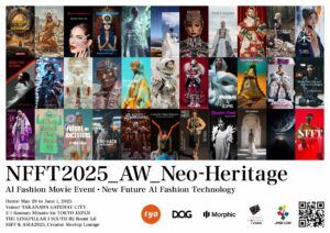 『 NFFT2025_AW Neo-Heritage 』AI Fashion Movie 展　世界で活躍するAI Creator 32名の最新AIビジュアル公開・高輪ゲートウェイシティ5/28-6/1