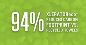 新たなLCA調査：XLERATOR®ハンドドライヤーはペーパータオルと比較して炭素排出量を94%削減