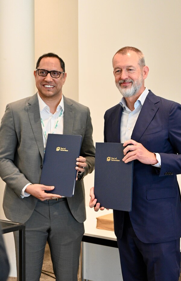 AM Greenとロッテルダム港湾局が、インドと欧州間で年間最大100万トン/10億ドルの貿易を可能にするグリーン・エネルギー・サプライ・チェーンを構築