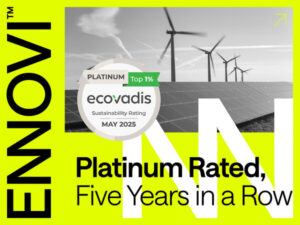 ENNOVI、持続可能性に関するEcoVadisのプラチナ格付けを獲得、5年連続は史上初