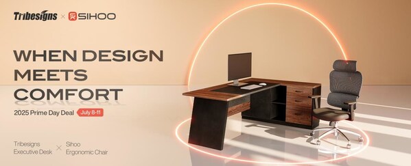 TribesignsとSihooがプライム・デーに共同ブランド家具プロモーションを発表、ホーム・オフィスのワーク・エクスペリエンスを向上