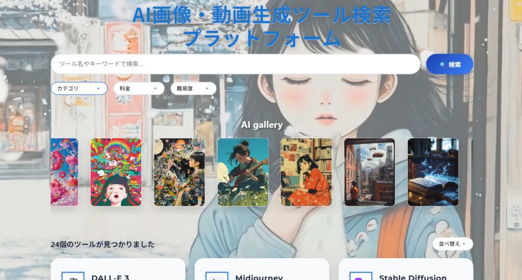 Zept合同会社、プロフェッショナル向け「AI画像・動画生成ツール検索プラットフォーム」を公開