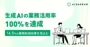 アルダグラム、生成AIの業務活用率100%を達成