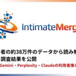 インティメート・マージャー、生成AI利用者の約38万件のデータから読み解く最新傾向の調査結果を公開