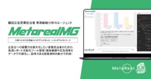 【メタリアル・グループ】雑誌広告販売戦略・効果分析レポート作成AIエージェント「Metareal マガジン(Metareal MG)」7/3提供開始