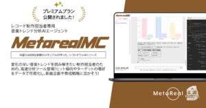 ヒットの勘に、AIという確信を。音楽分析AI「Metareal MC」プレミアムプラン、7月4日提供開始