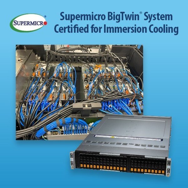 業界初 - Supermicro Systems、液浸冷却ソリューションでIntel認定を取得