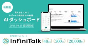 音声通信プラットフォームInfiniTalkが 「AIダッシュボード」 新機能を提供開始