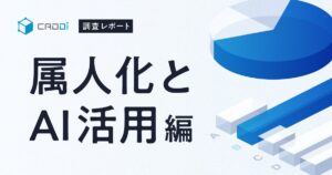 【キャディ調査レポート　属人化リスクとAI活用編】 製造業従事者の98%が「属人化による損失」を経験 半数が“AIによる知見検索・提案”を有効な解決策と回答