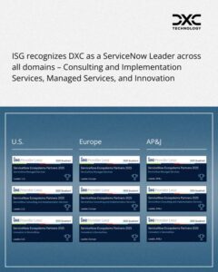 DXC、ISG Provider Lens™ ServiceNowエコシステムパートナー2025年調査でリーダーに選出