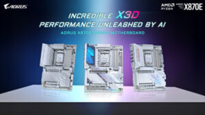 GIGABYTE、AMD Ryzen™ X3Dプロセッサ向けAI強化型AORUS X870E X3Dシリーズ・マザーボードを発表