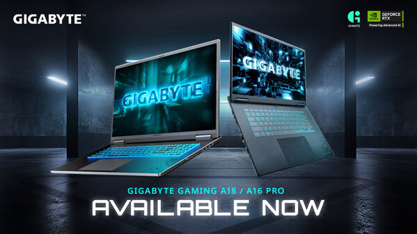 GIGABYTE、GAMING A16 PROとGAMING A18ノートPCの発売を発表