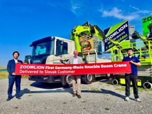Zoomlion、初のドイツ製ナックルブームクレーンを納入し、欧州における現地化戦略を強化
