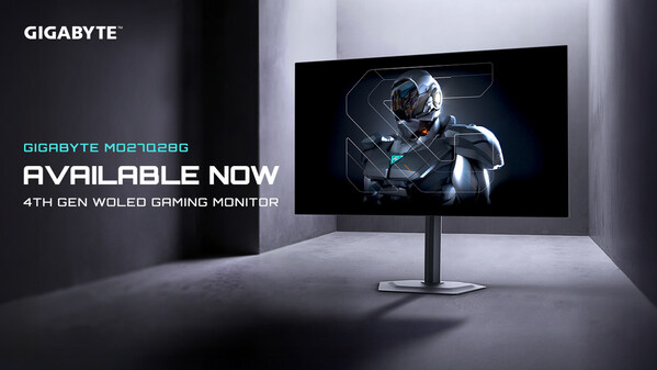GIGABYTE công bố mở bán màn hình chơi game WOLED 27" QHD 280Hz MO27Q28G với thiết kế không viền 4 cạnh
