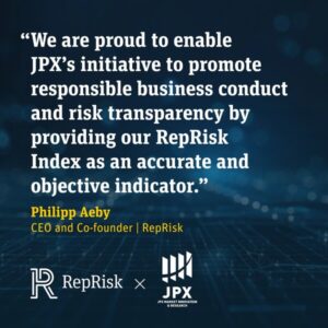 AIを活用したRepRiskデータによって強化されるJPX日経インデックスの透明性