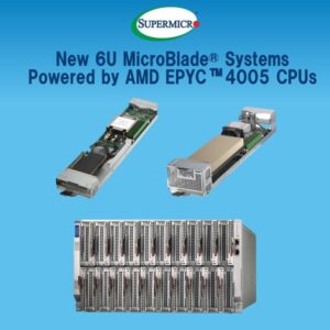 Supermicro、AMDのEPYC™ 4005シリーズ・プロセッサーを搭載した新型6U 20ノードMicroBlade®により、クラウドサービスプロバイダー向けソリューションのラインアップを拡充