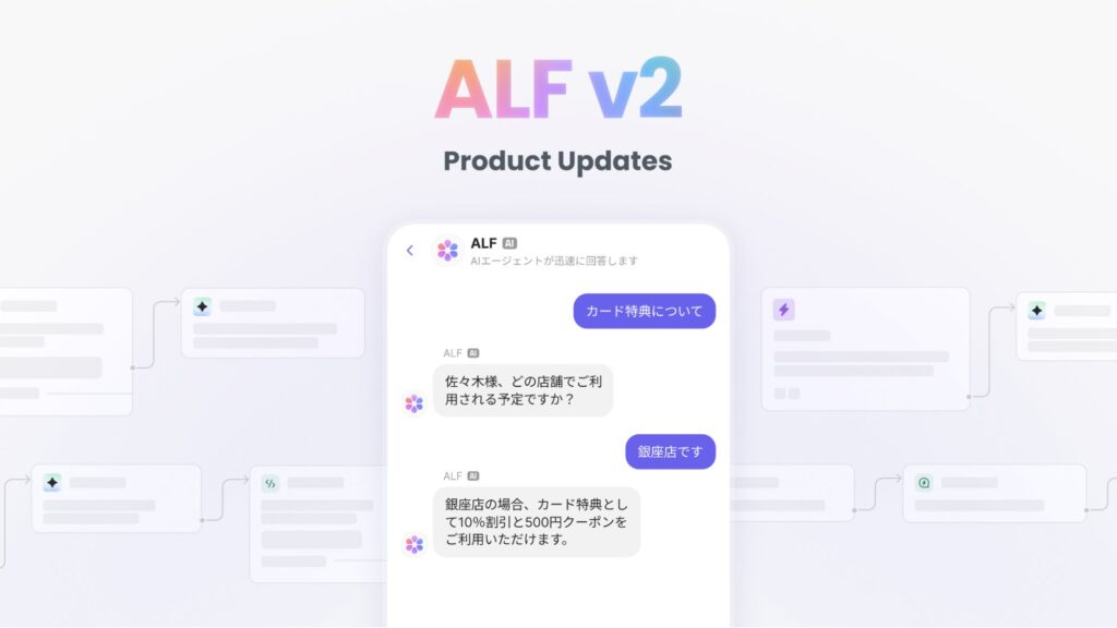 チャネルトークの「AIエージェント ALF」、お客様対応と業務の自動化をするv2へと進化