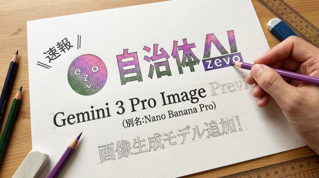自治体AI zevoでGemini 3 Pro Image Previewが2025年11月27日木曜日より利用可能に！