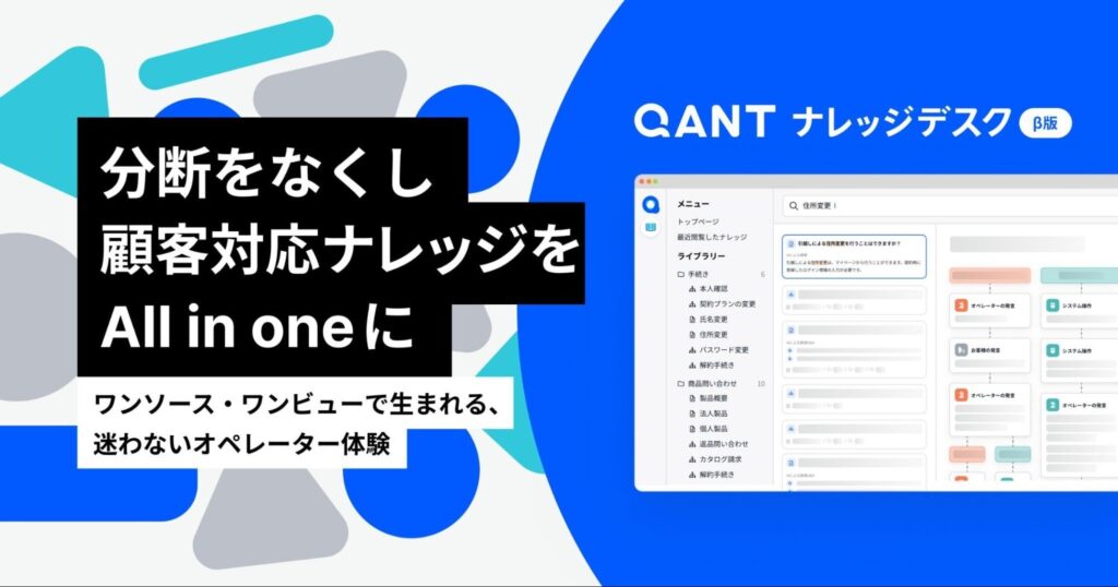RightTouch、CSのナレッジマネジメントをAIで自動化する「QANT ナレッジデスク（β）」を提供開始