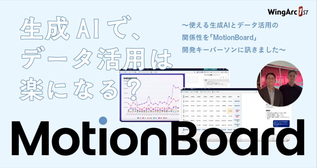 生成AIを搭載した「MotionBoard Cloud」を提供開始