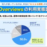 流入が減っているのは本当に「AIによる概要」のせい？AI Overviewsの利用実態調査