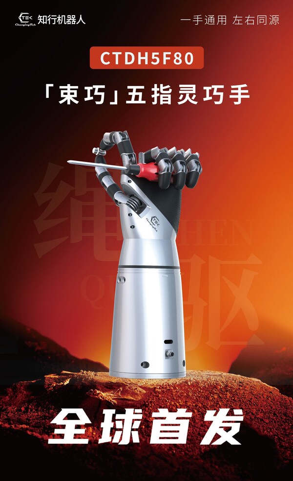 知行机器人发布全球首款左右手自适应灵巧手"束巧"