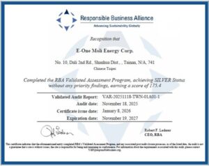 Molicel、RBAシルバーステータスを取得し、倫理的バッテリー製造の新たなベンチマークを確立