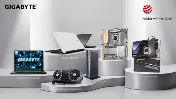 技嘉AI 產品陣容榮獲紅點設計獎肯定