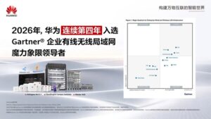 華為連續四年入選Gartner®企業有線無線局域網魔力象限領導者