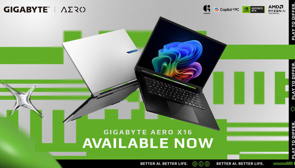 GIGABYTE、超薄型Copilot+ PCに次世代AIパフォーマンスをもたらすAERO X16の販売開始を発表