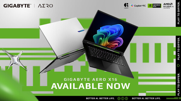 GIGABYTE、超薄型Copilot+ PCに次世代AIパフォーマンスをもたらすAERO X16の販売開始を発表