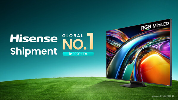 Omdia 2026年第1四半期：Hisense、100インチ以上のテレビ市場におけるグローバルリーダーシップを強化