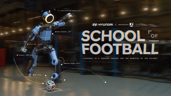 현대자동차, 2026 FIFA 월드컵(FIFA World Cup 2026™)을 앞두고 보스턴 다이내믹스(Boston Dynamics)의 아틀라스(Atlas)를 주역으로 내세운 "축구 교실" 캠페인 개시
