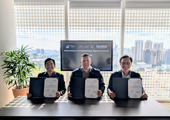 ATLANT 3D、A*STAR IMRE 和 NAMIC 签署谅解备忘录，共同推进新加坡 AI 驱动型材料探索