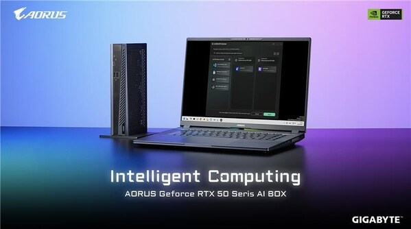 GIGABYTE、「AORUS GeForce RTX™ 50シリーズ AI BOX」で、ウルトラブックノートPCにデスクトップクラスの演算能力と身近なAIエコシステムを提供