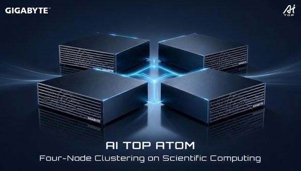 GIGABYTE、科学計算分野におけるAI TOP ATOM 4ノードクラスタリングを実演