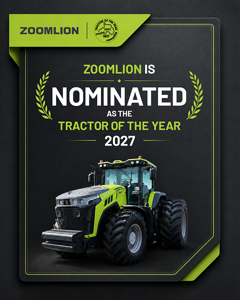 Zoomlionのハイブリッドトラクター「DV3504」、トラクター・オブ・ザ・イヤー2027（TOTY 2027）の2部門で最終候補入り、中国製高馬力農業機械分野で画期的成果