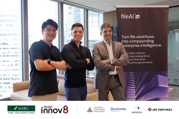 アジア全域でエンタープライズAIの導入が加速するなか、SMBC Asia Rising FundとSingtel Innov8がfileAIを支援